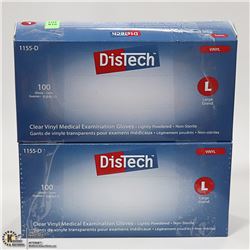 2 BOXES OF DISTECH SIZE L MEDIACAL EXAMINATION