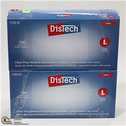 2 BOXES OF DISTECH SIZE L MEDIACAL EXAMINATION