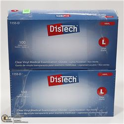 2 BOXES OF DISTECH SIZE L MEDIACAL EXAMINATION