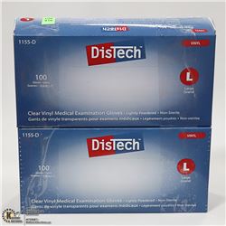 2 BOXES OF DISTECH SIZE L MEDIACAL EXAMINATION