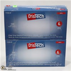 2 BOXES OF DISTECH SIZE L MEDIACAL EXAMINATION