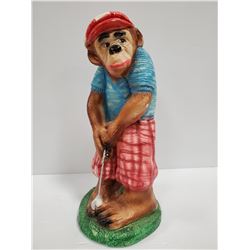 GOLFING MONKEY STATUE 15" TALL