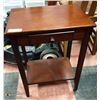 Image 1 : SIDE TABLE - ALL WOOD WITH DRAWER