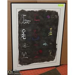 ORIGINAL ARTWORK IN BLACK METAL FRAME 26 X 34