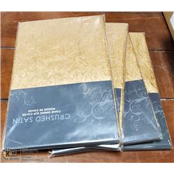 4 CRUSHED SATIN CHAIR SLIP COVERS NEW