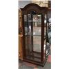 Image 1 : WOOD CARVED STYLE SIDE ACCESS CURIO CABINET