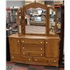 Image 1 : 5 DRAWER / TWO DOOR DRESSER WITH TRIPLE MIRROR