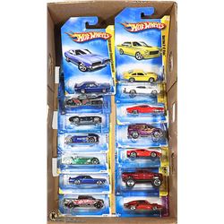 BOX OF 14 HOT WHEELS COLLECTOR CARS