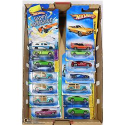 BOX OF 14 HOT WHEELS COLLECTOR CARS
