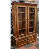 Image 1 : CUSTOM MADE 2PC CHINA CABINET, 47 X 82 X 18