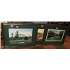 Image 1 : SET OF THREE FRAMED & MATTED SCENIC PICTURES,