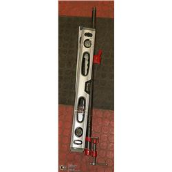 TWO 24" LEVELS & BAR CLAMP