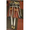 Image 1 : PAIR OF ALUMINUM CRUTCHES & WALKER