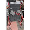 Image 1 : RED & BLACK WHEEL CHAIR / WALKER