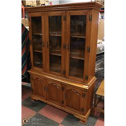 MAPLE BUFFET AND HUTCH, 48 X 60 X 16
