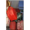 Image 1 : SET OF 5 MISC JERRY GAS CANS