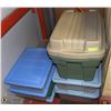Image 1 : LOT OF 8 STORAGE TOTES