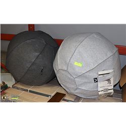 LOT OF 2 EXERCISE BALLS