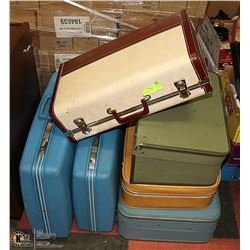 6 VINTAGE SUITCASES