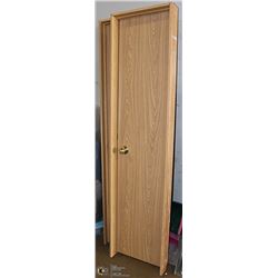 2 CLOSET DOORTS WITH FRAMES R.O. 76" X 19"