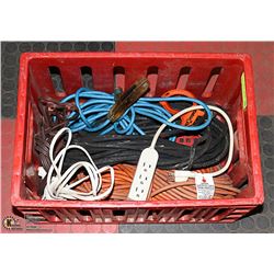 LARGE RED PLASTIC CRATE WITH COLLECTION