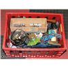Image 1 : LARGE RED PLASTIC CRATE FULL OF TOOLS &