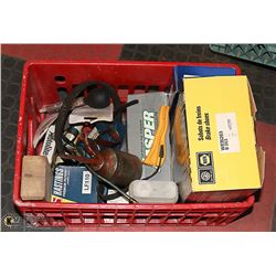 LARGE RED PLASTIC CRATE WITH NEW