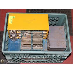 LARGE GREEN CRATE WITH 4 HARDWARE