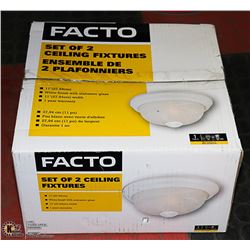 NEW BOX OF 2 CEILING LIGHTS