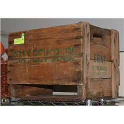 WOODEN POP CRATE "GRAY BEVERAGE"