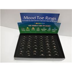 STORE DISPLAY OF MOOD TOE RINGS