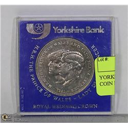 YORKSHIRE BANK ROYAL WEDDING COIN PRINCESS DIANA