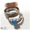 Image 3 : LOT OF 3 LADIES WEDDING BANDS SZ6