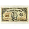 Image 1 : 1923 DOMINION OF CANADA 25 CENT FRACTIONAL BILL