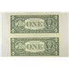 Image 2 : 2-2-2003-A $1 FRN'S LOW CONSECUTIVE SERIAL 'S UNC