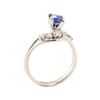 Image 4 : 0.92 ctw Blue Sapphire and Diamond Ring - 14KT White Gold