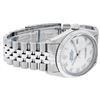 Image 3 : Rolex Mens Stainless Steel Mother Of Pearl Roman Datejust 36MM Wriswatch Datejus