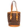 Image 1 : Louis Vuitton Monogram Canvas Leather Petit Bucket PM Bag