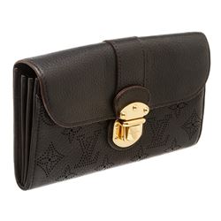 Louis Vuitton Black Mahina Monogram Leather Amelia Wallet