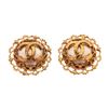 Image 1 : Chanel Vintage Gold-Tone Faux Pearl Clip-On Earrings