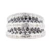 Image 2 : 1.00 ctw Black and White Diamond Ring - 14KT White Gold