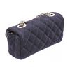 Image 2 : Chanel Navy Blue Fabric Mini Union Jack Flap Bag