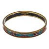 Image 2 : Hermes Multicolor Narrow Printed Enamel Bangle Bracelet