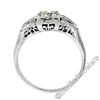 Image 5 : Art Deco Platinum 0.50 ctw Old European Diamond Engagement Ring