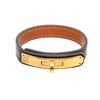 Image 2 : Hermes Black Leather Kelly Dog Bracelet