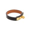 Image 3 : Hermes Black Leather Kelly Dog Bracelet