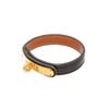 Image 5 : Hermes Black Leather Kelly Dog Bracelet