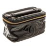 Image 2 : Chanel Black Patent Leather CC Vanity Bag