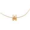 Image 3 : Hermes Gold White Enamel Cage d'H Pendant Necklace
