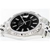 Image 8 : Rolex Mens Stainless Steel 36MM Black Index Pyramid Diamond Datejust Wristwatch